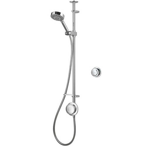 Aqualisa Rise > Ceiling Fed Digital Shower With Remote & Adjustable
