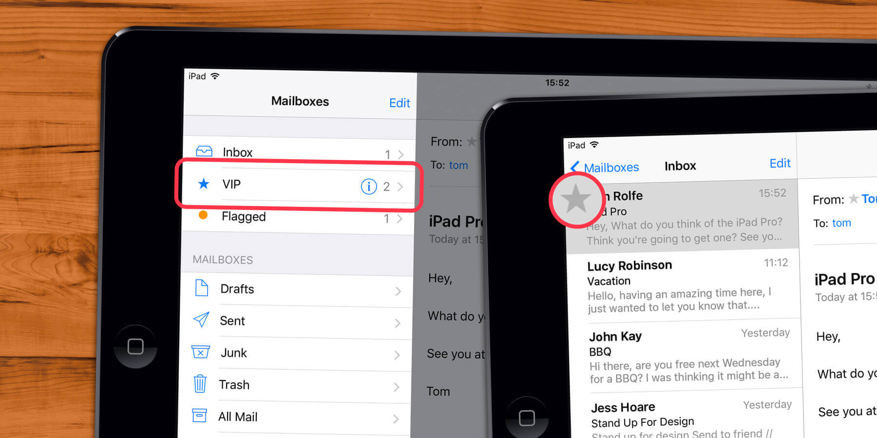 iOS 9 How to add VIP contacts in Mail on iPad TapSmart
