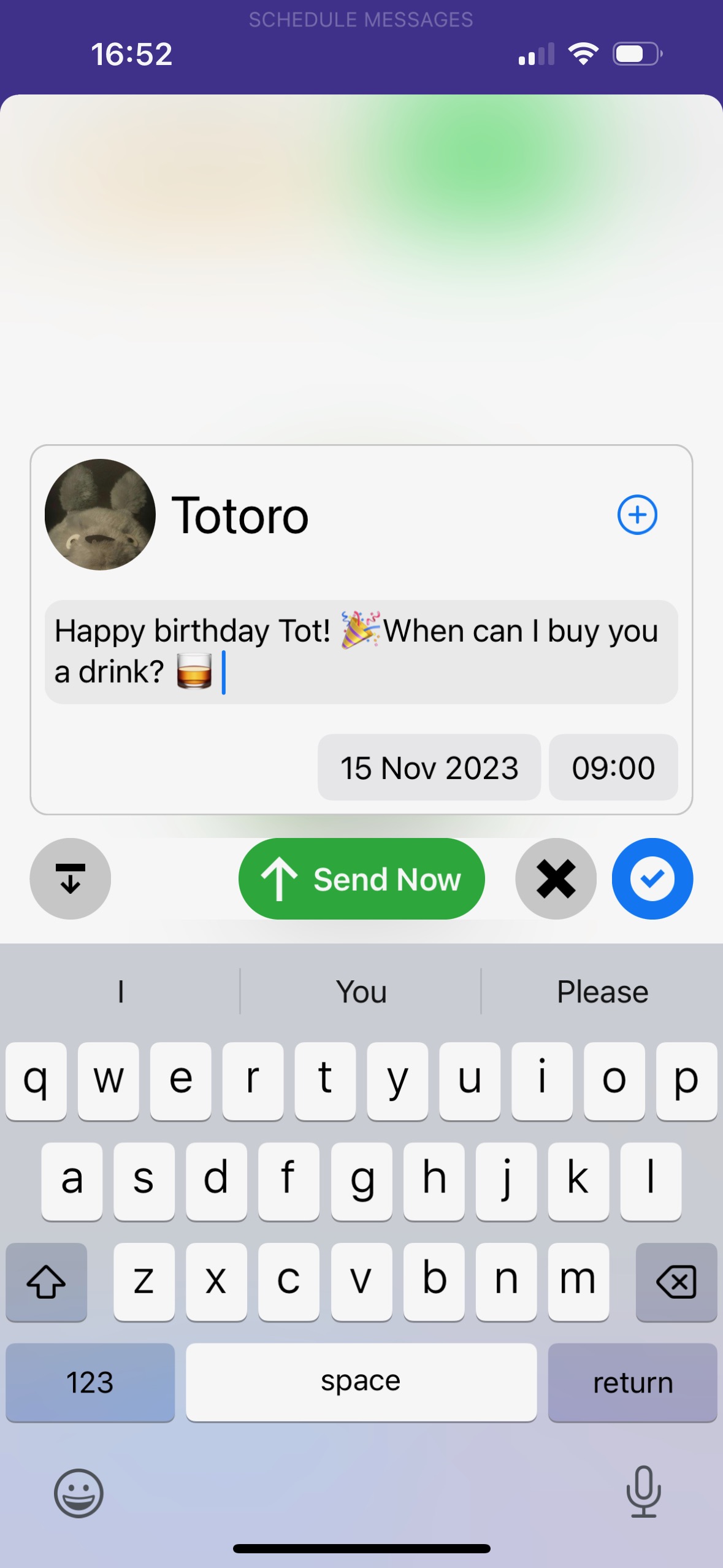 How to schedule a text message to send later TapSmart