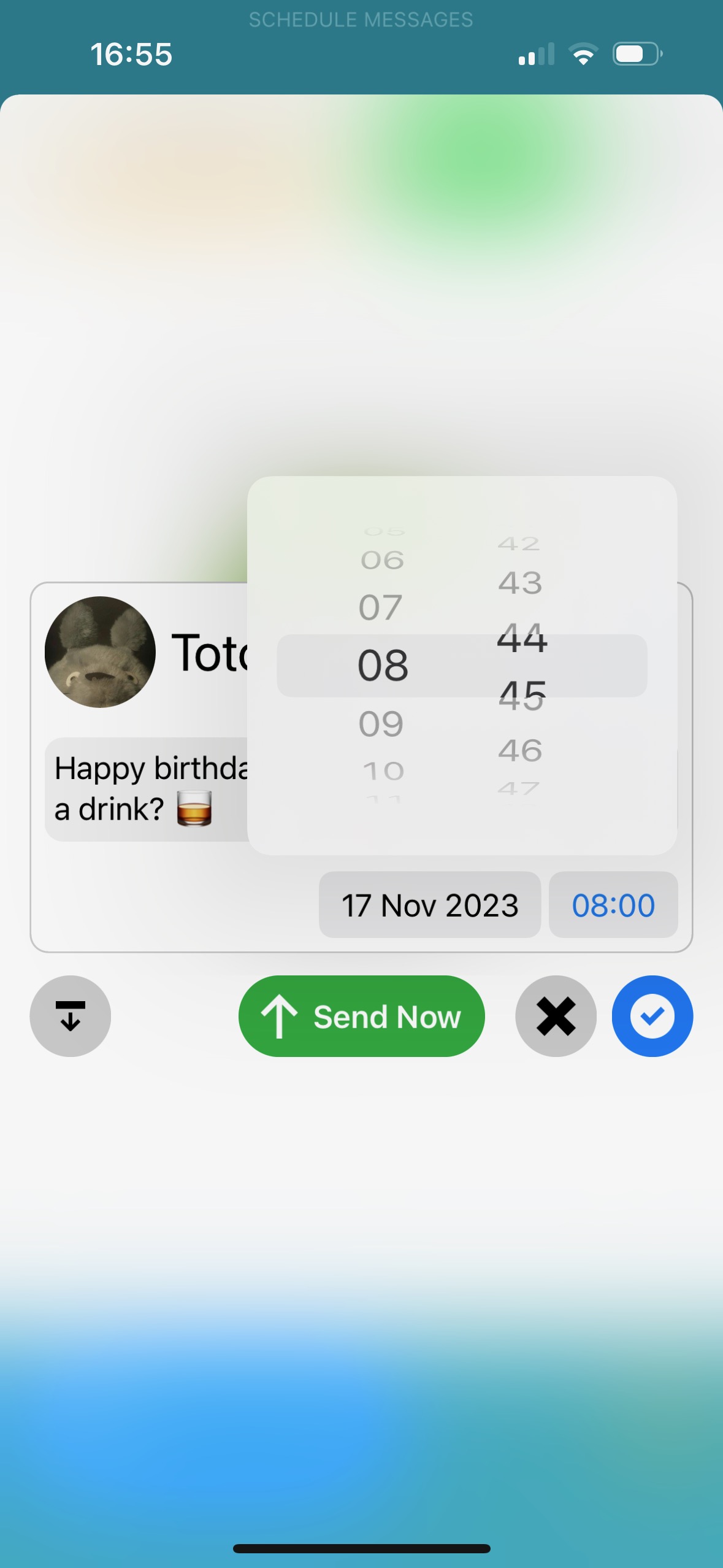 How to schedule a text message to send later TapSmart