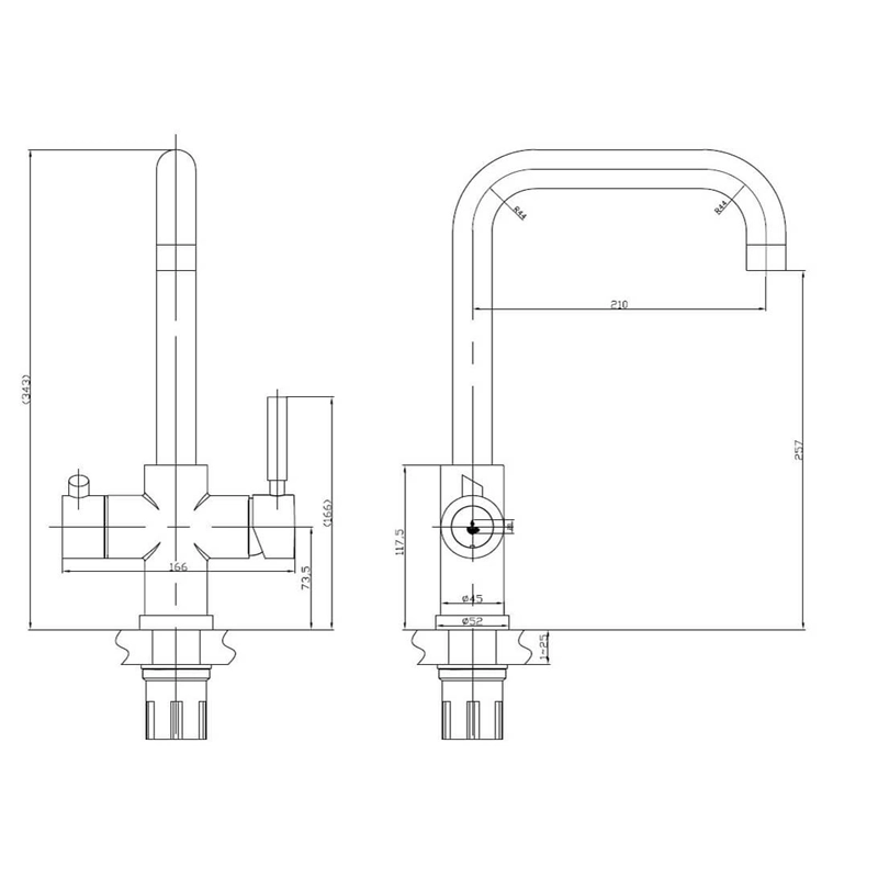Vellamo Kaffe 3in1 Instant Hot Water Tap with Boiler Unit & Filter