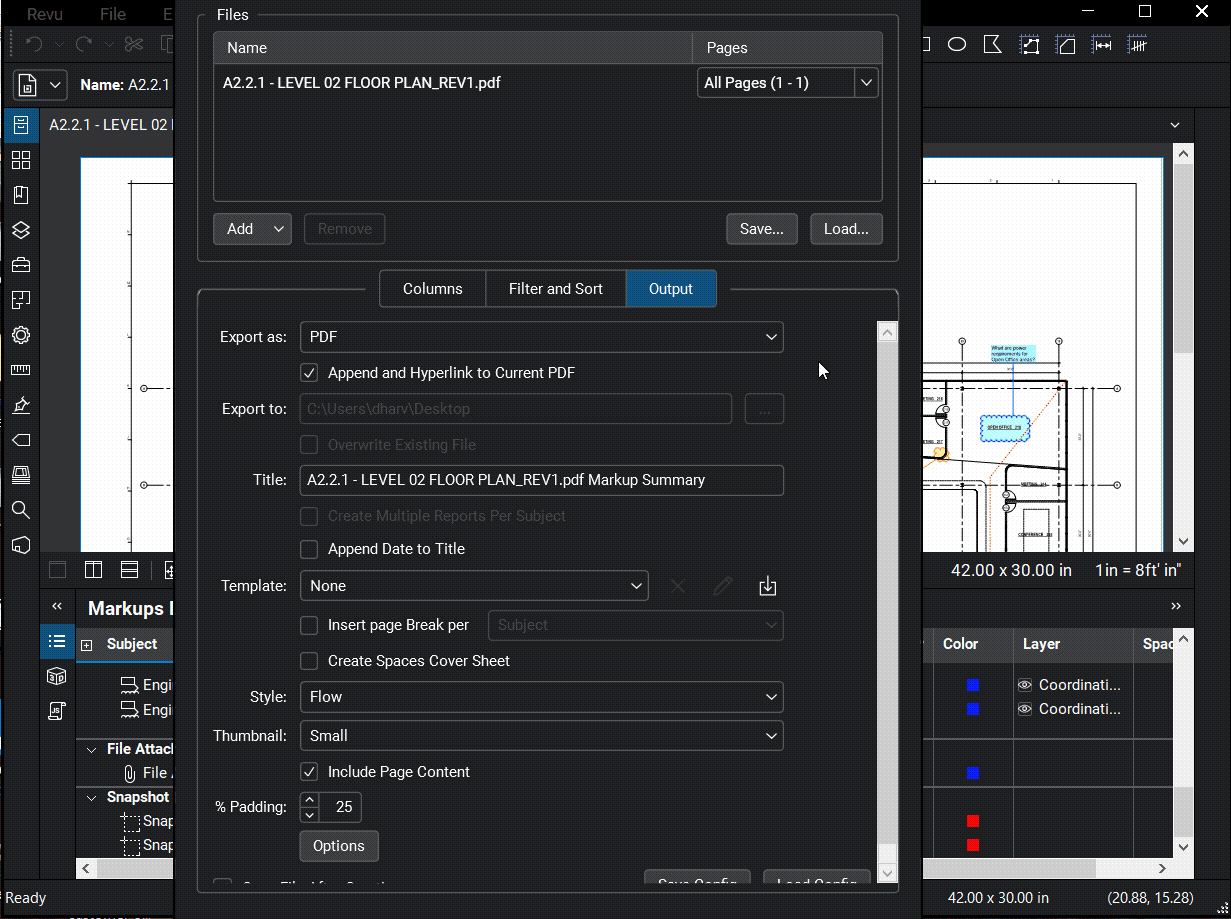 How to Create a Markups List Summary in Bluebeam Revu