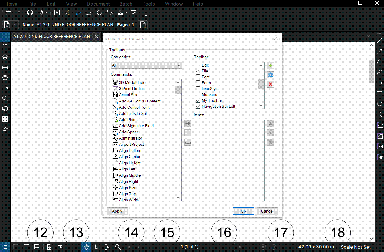 How to Customize Toolbars in Bluebeam Revu 2019 Taradigm