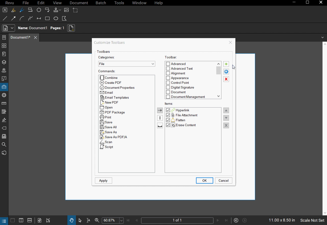 Using and Adjusting Toolbars in Bluebeam Revu 20 Taradigm