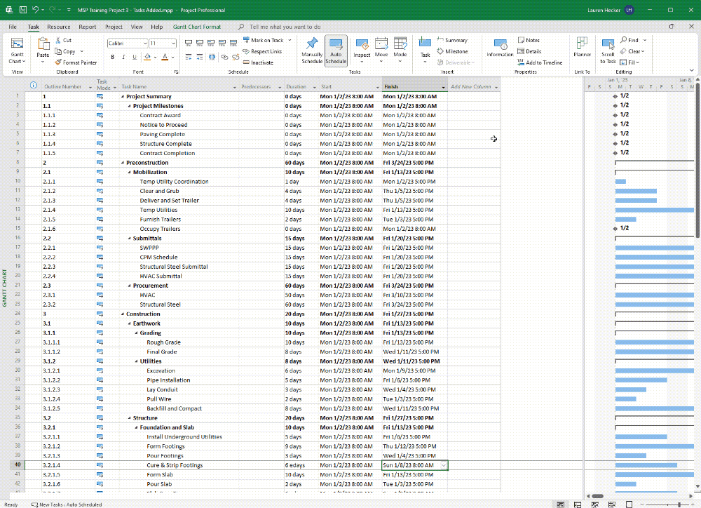 How to Create a WBS in Microsoft Project Taradigm