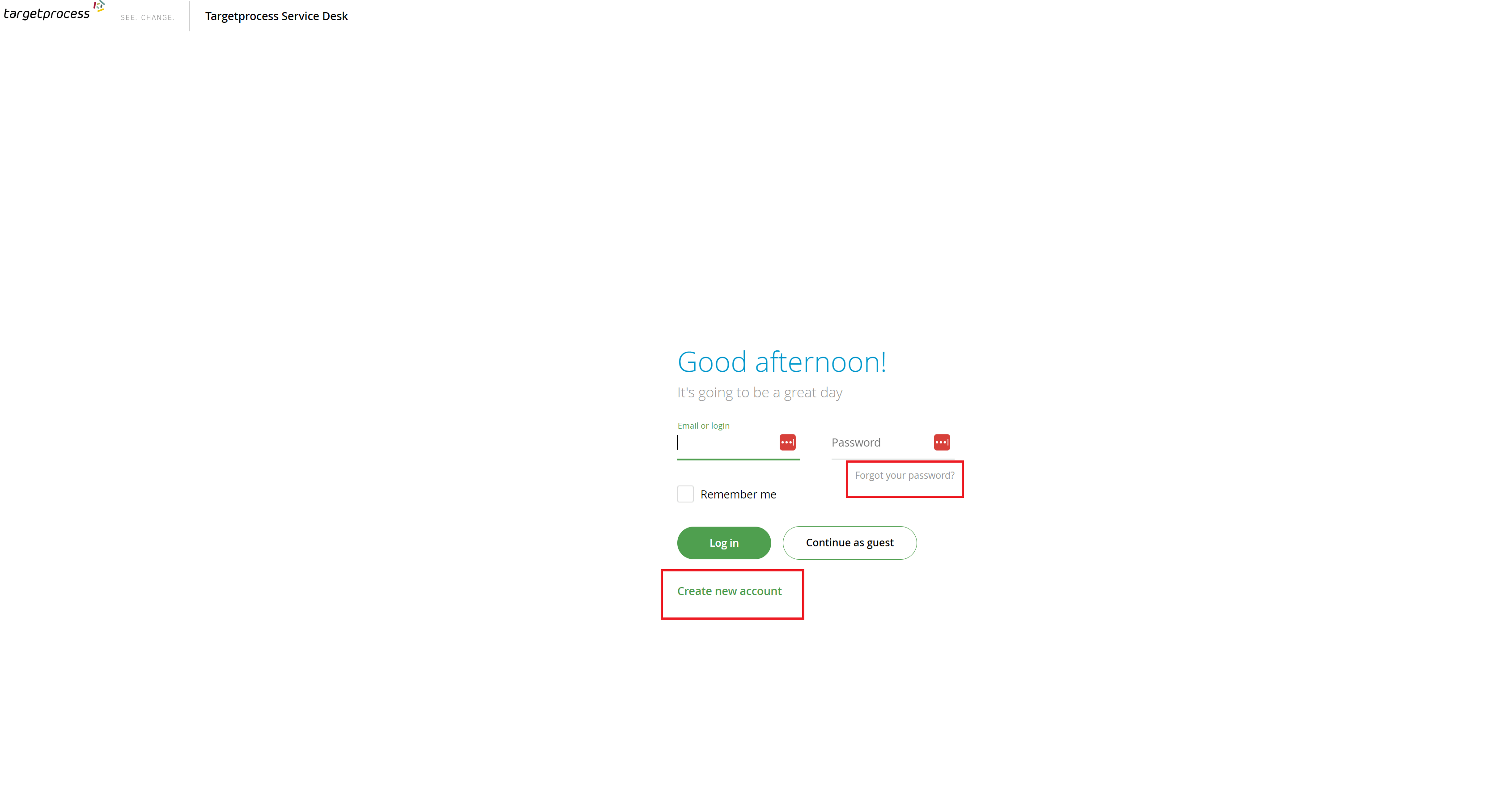 Service Desk Login Targetprocess Enterprise Agility Solution