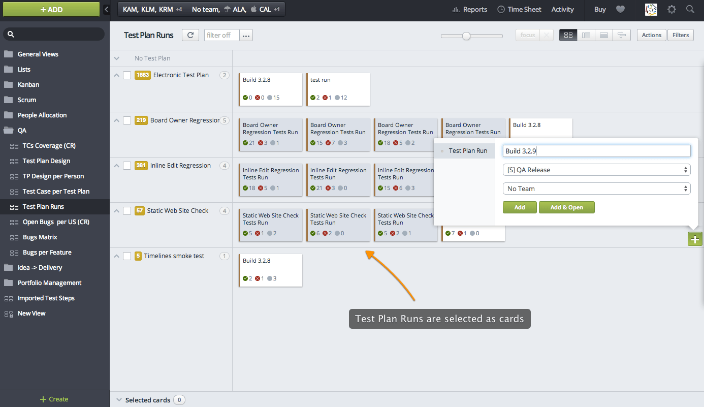 How to create a new Test Plan Run Targetprocess Visual management