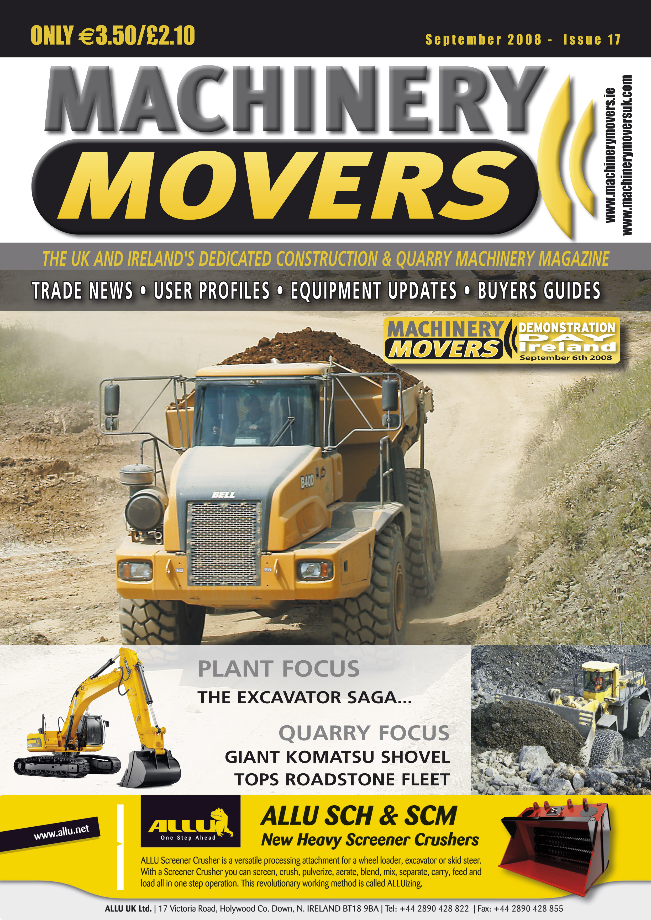 INCREASED COVERAGE FOR 'MACHINERY MOVERS' MAGAZINE