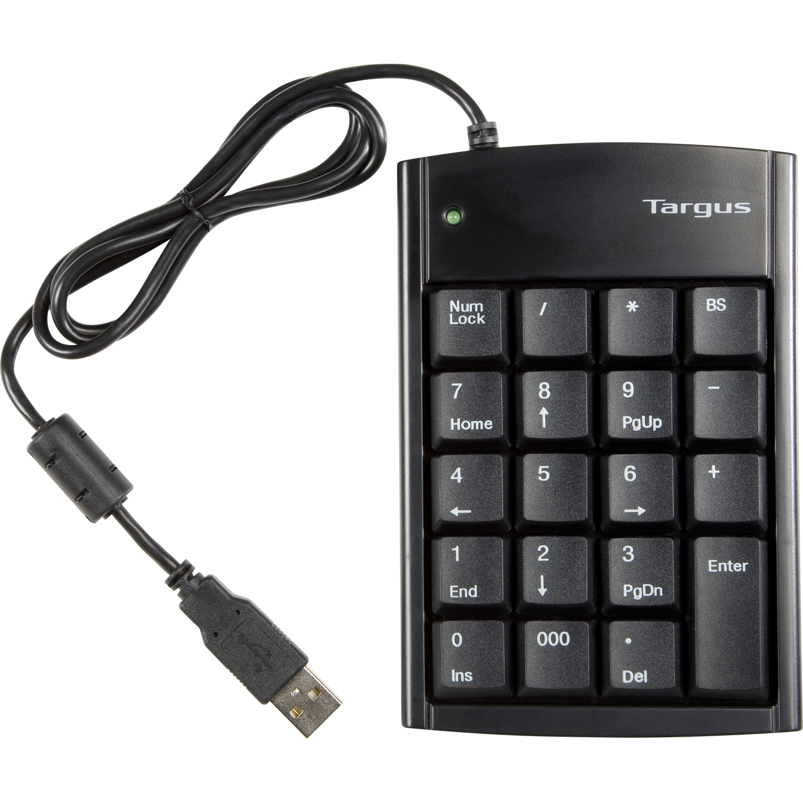 Numeric Keypad with USB Hub PAUK10U Black Keyboards Targus