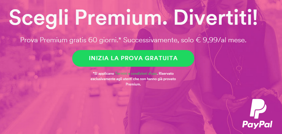 Spotify Premium 2 Mesi Gratis Con Paypal Tariffando It