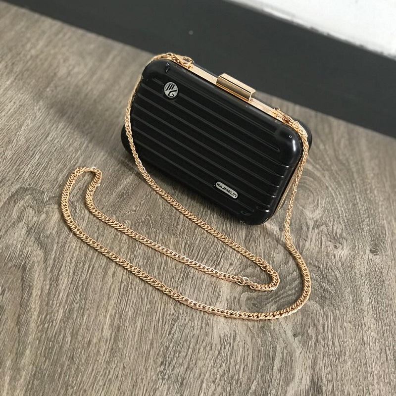 Jual B5502pink Tas Selempang Mini Koper Import Cantik