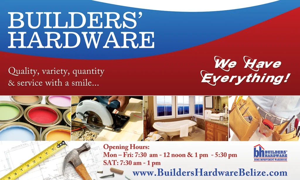 Builders Hardware Limited Billboard TAS Belize Website Design
