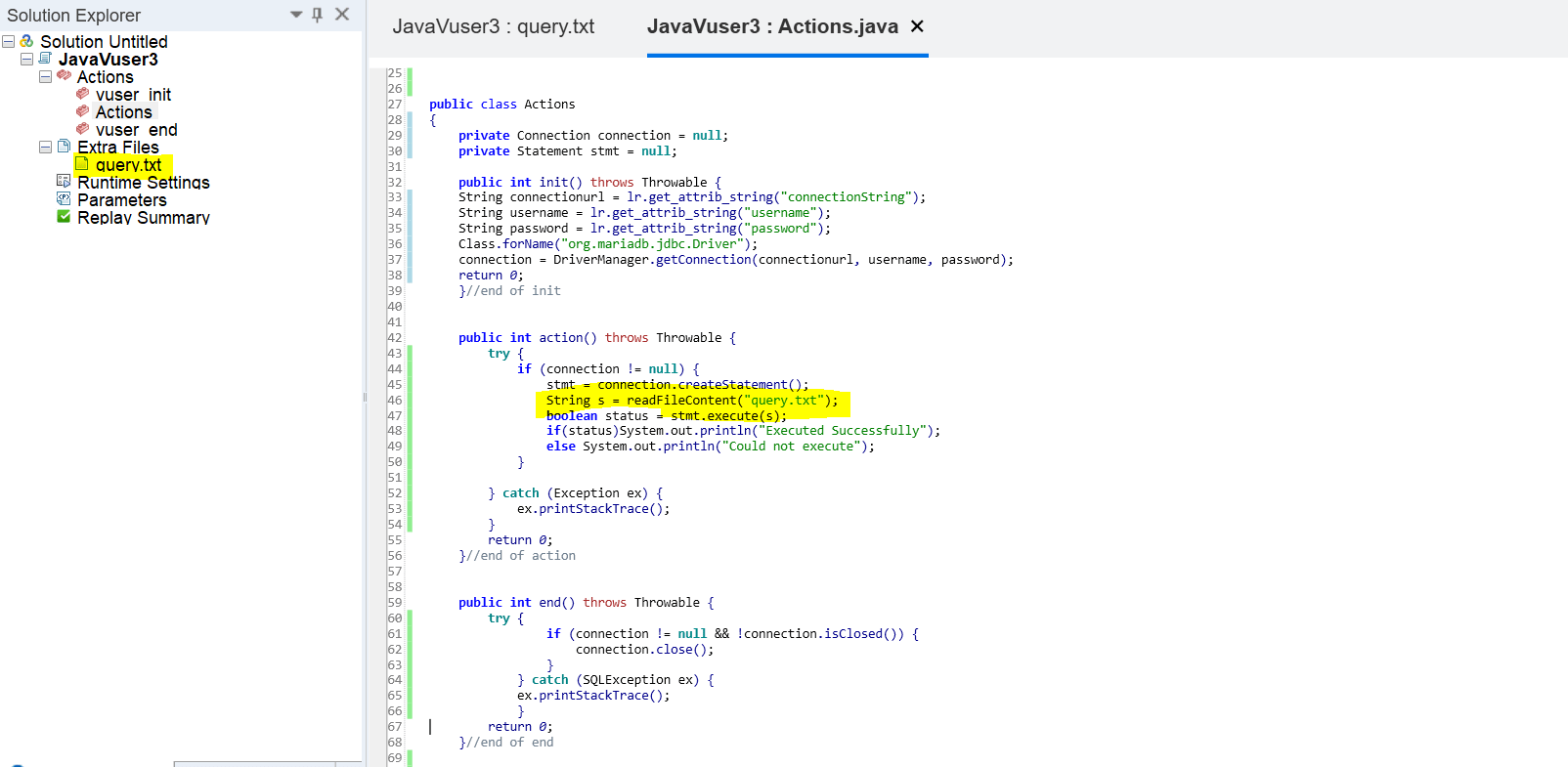 Parameterization in Java Vuser Protocol in LoadRunner