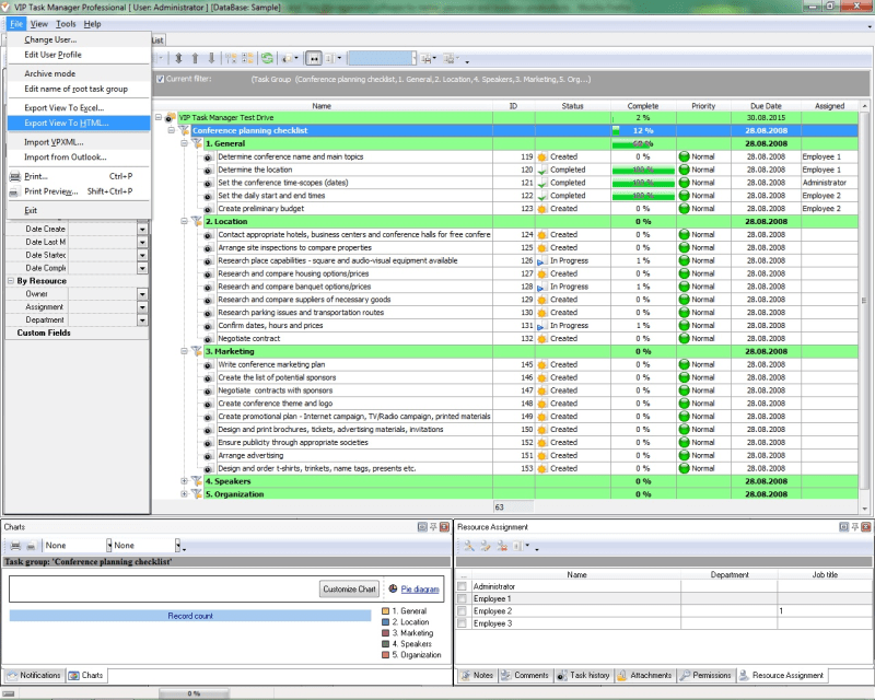 Time tracking sheets for business users supervising manpower