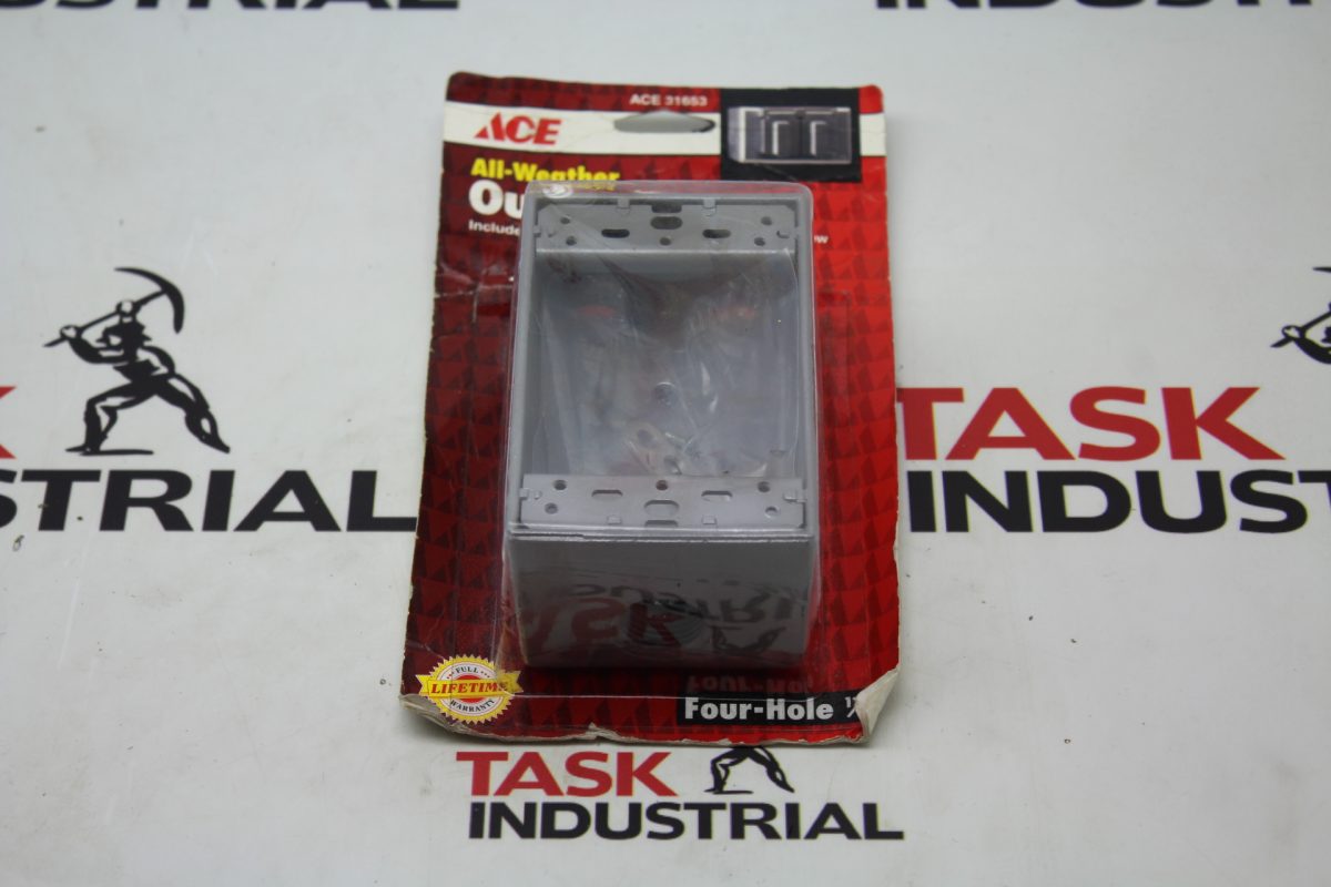 Ace AllWeather Outlet Box FourHole 1/2"