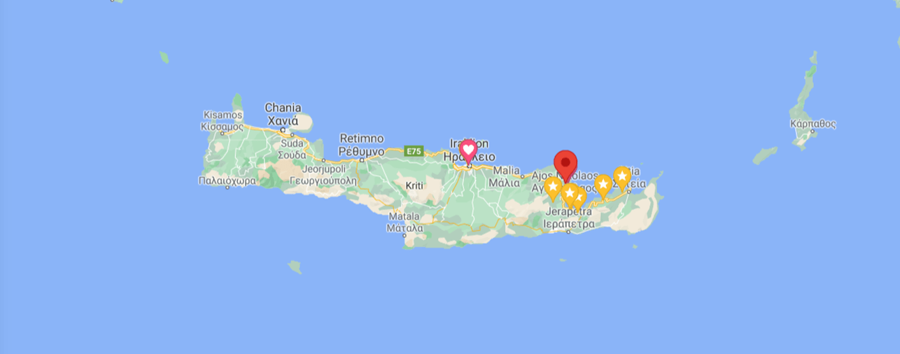 Elounda Crete Carte Grecja Elounda urokliwe miasteczko na Krecie