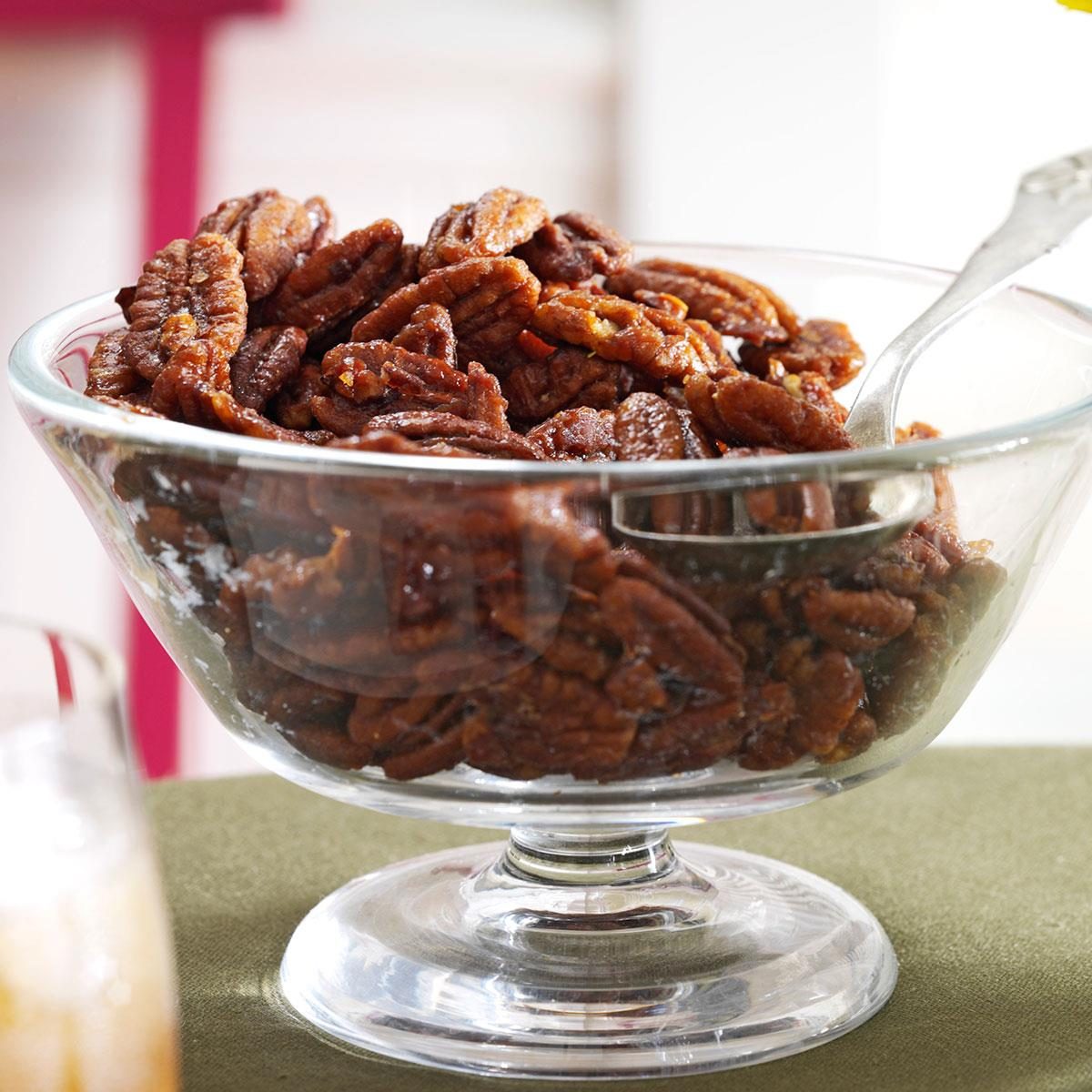 GingerMaple Roasted Pecans Recipe Taste of Home