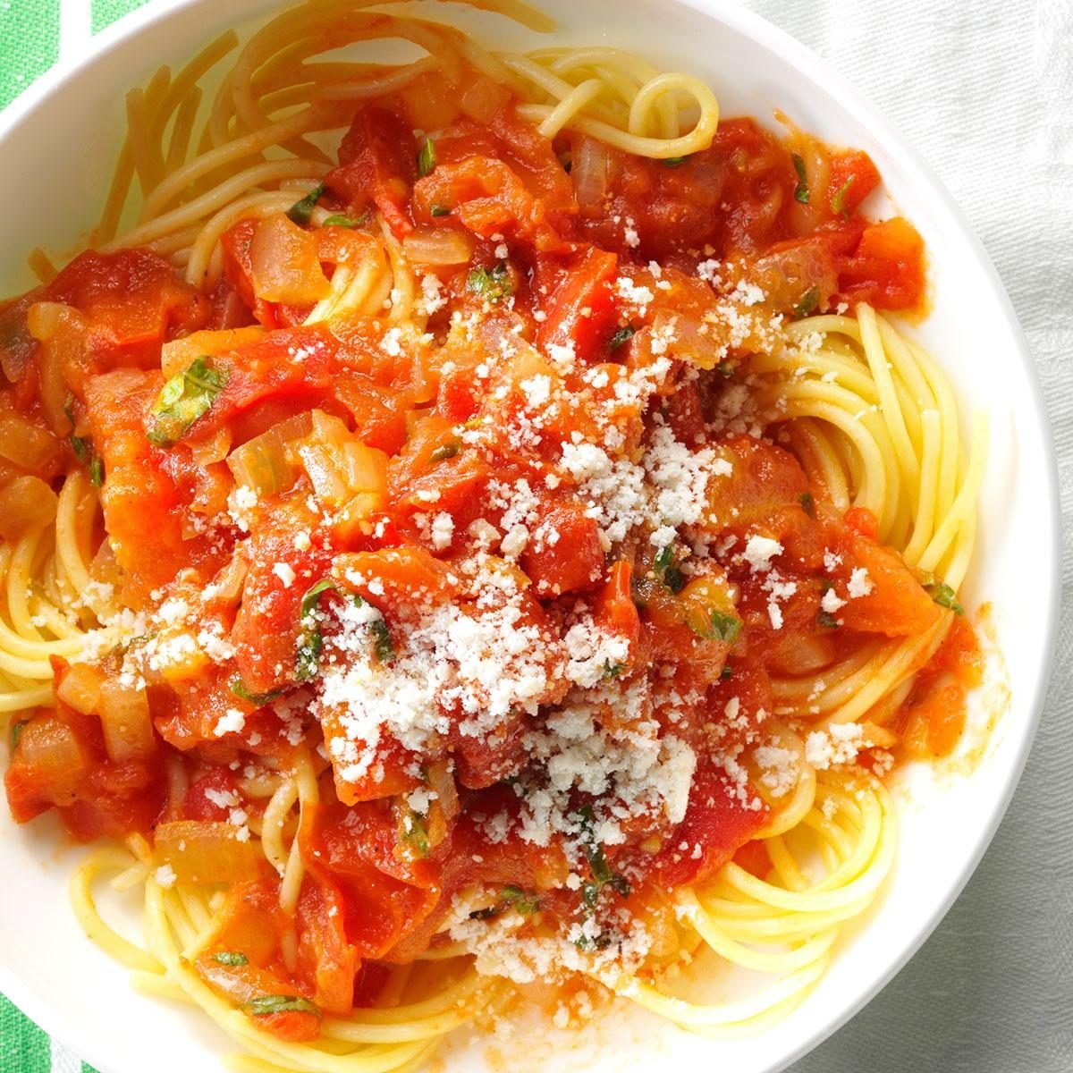 Spaghetti with Fresh Tomato Sauce Recipe How to Make It