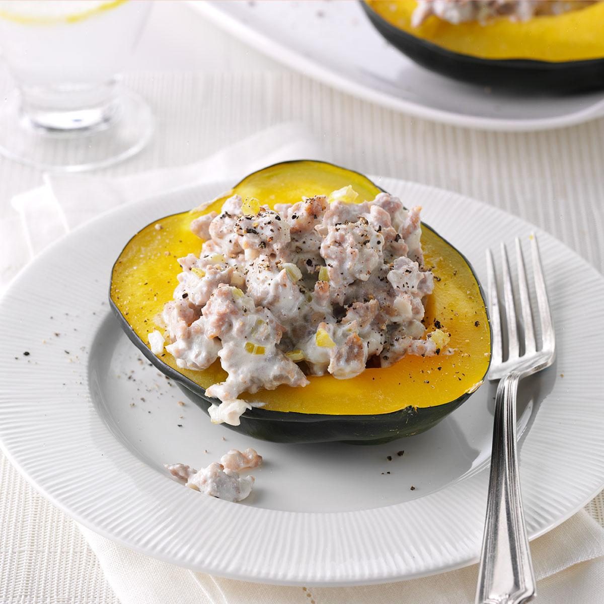 Quick SausageStuffed Squash Recipe How to Make It Taste of Home