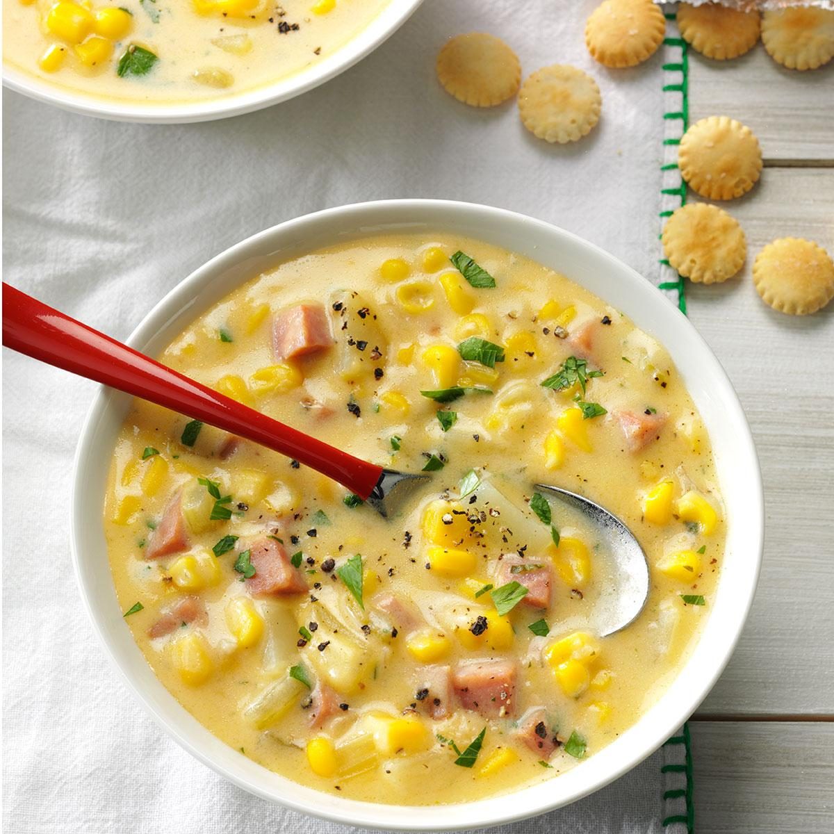 Cheesy Ham & Corn Chowder Recipe Taste of Home