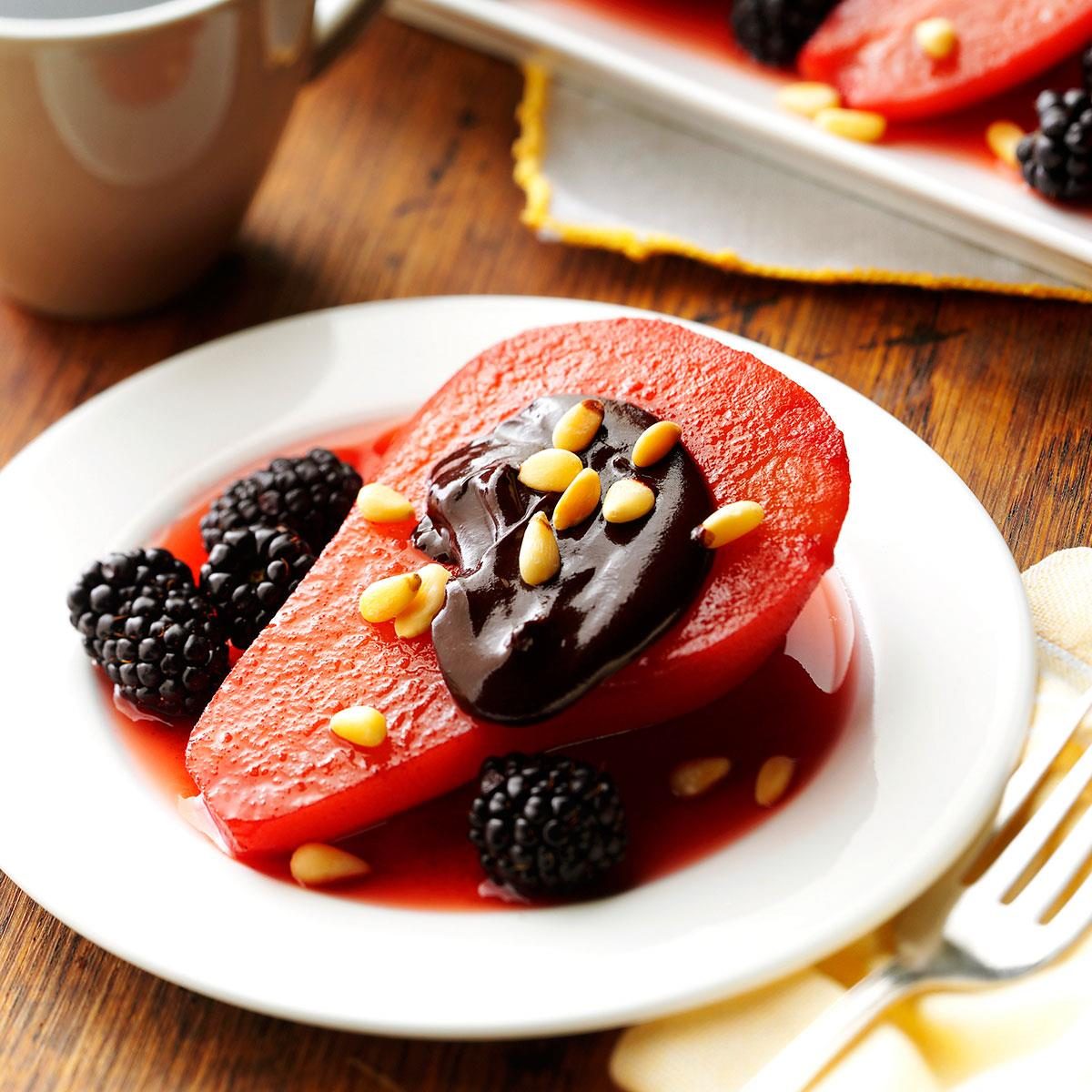Slow Cooker Spiced Poached Pears Recipe Taste of Home