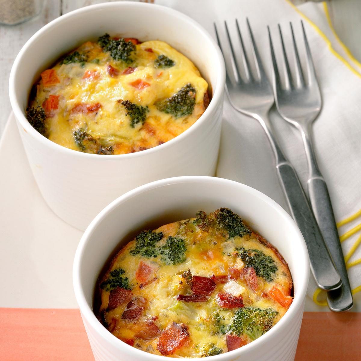 AirFryer BaconBroccoli Quiche Cups Recipe How to Make It Taste of Home