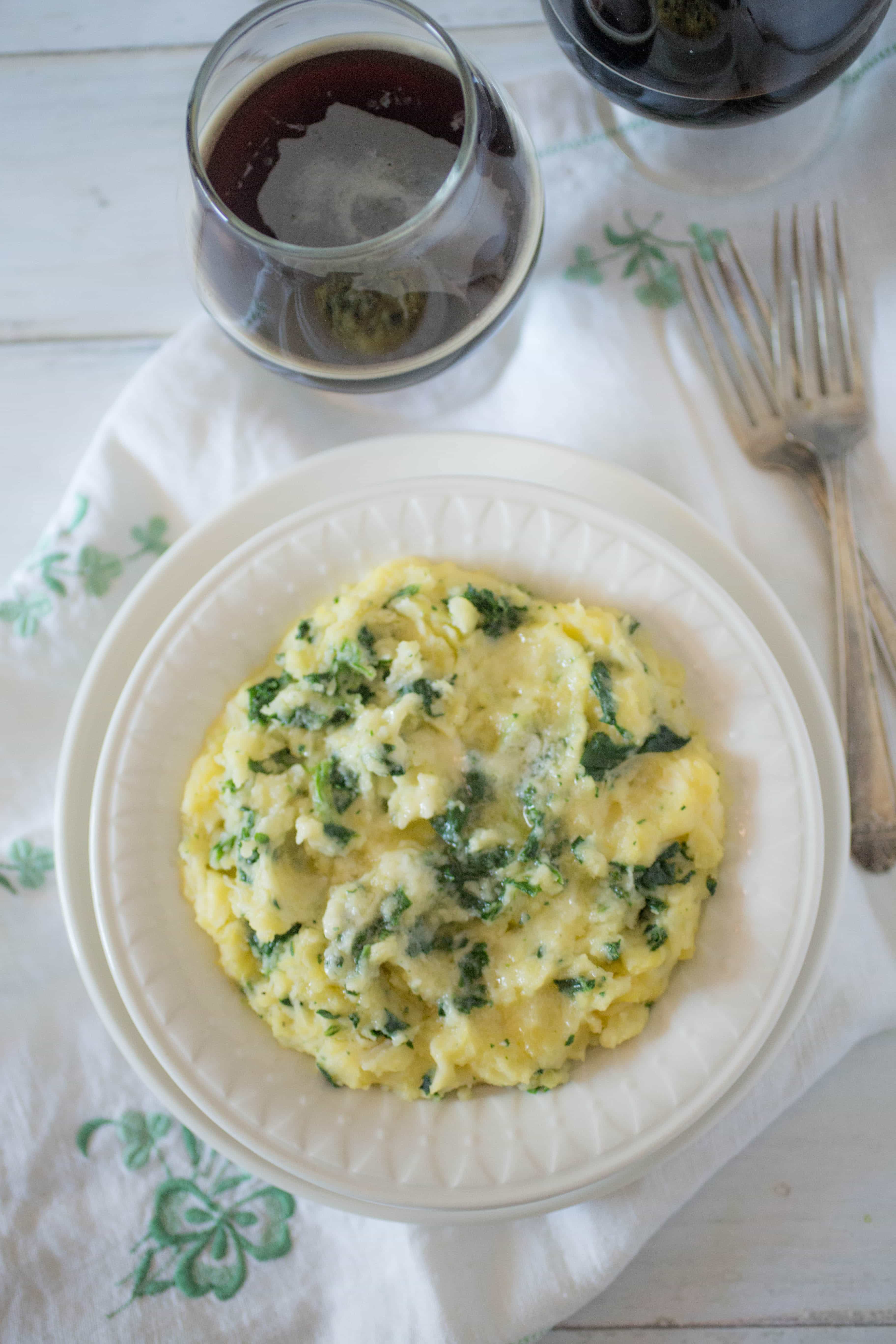 Slow Cooker Colcannon Mashed Potatoes with Kale and Cabbage Tasty