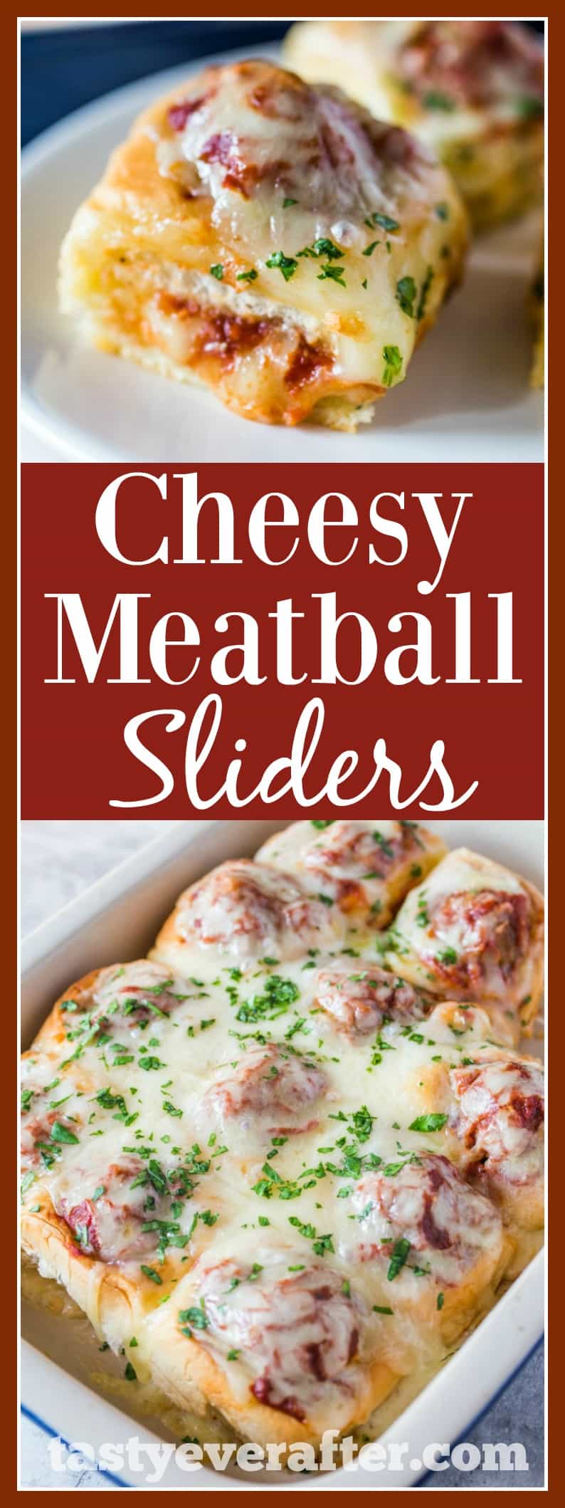 Baked Cheesy Meatball Sliders with Hawaiian Sweet Rolls
