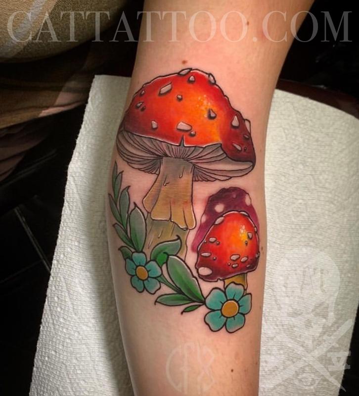 Mushrooms by Calvin F. Xavier III TattooNOW