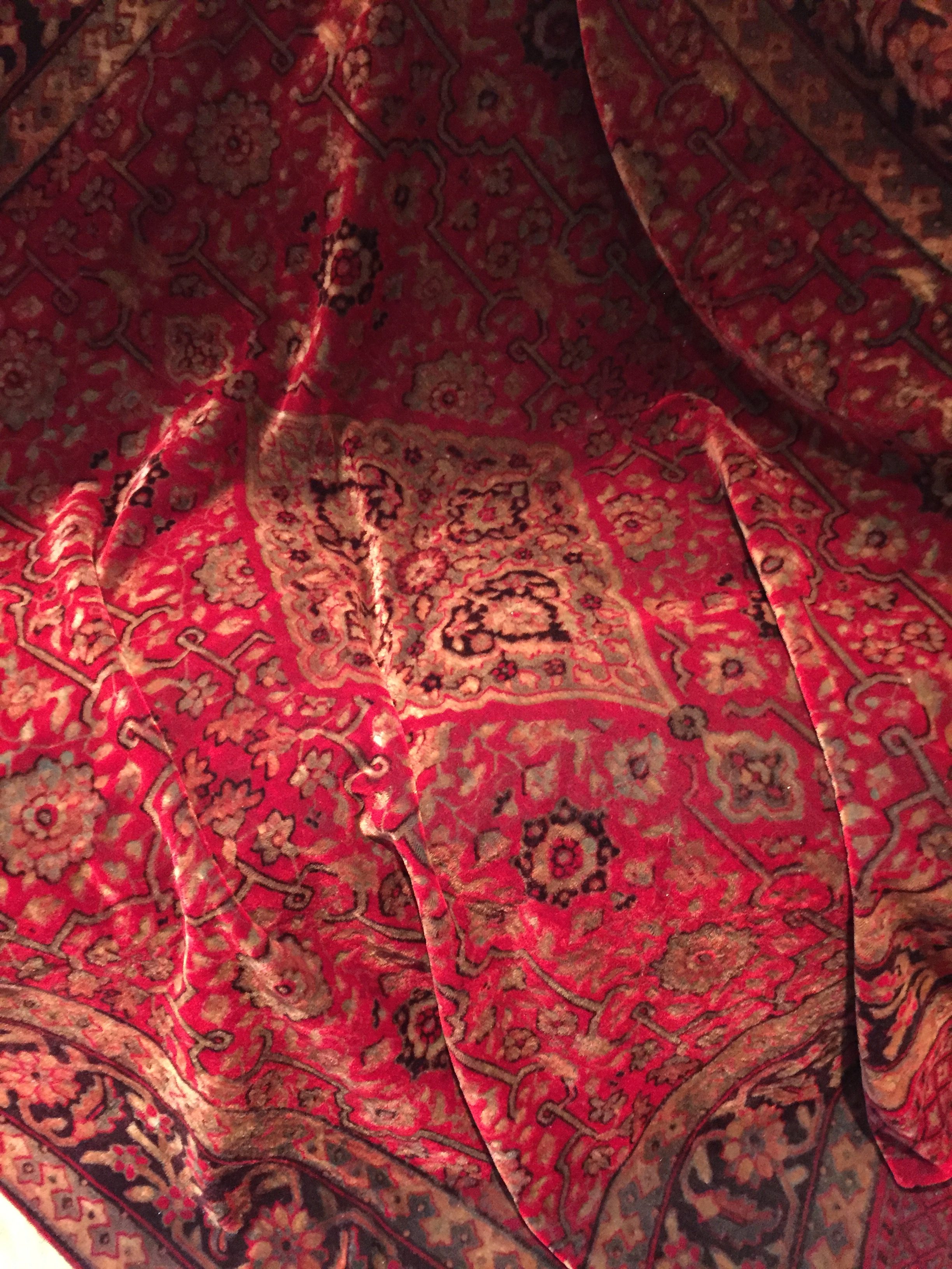 Victorian Chenille Tablecloth Throw Tatty Divine