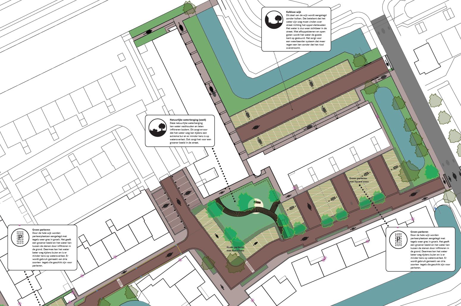 Ontwerp Klimaatadaptieve Herinrichting Waterweg Arica Star2C's | Tauw