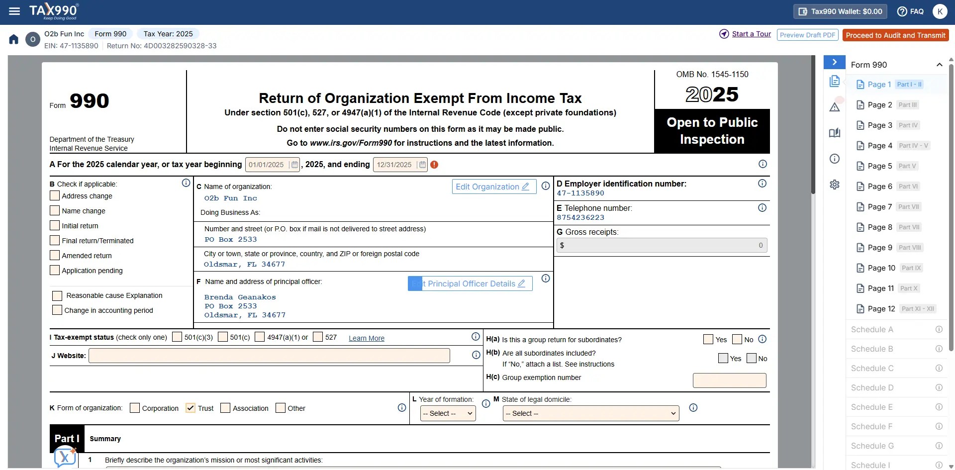 Tax 990 - Form 990 Series E-filing Software