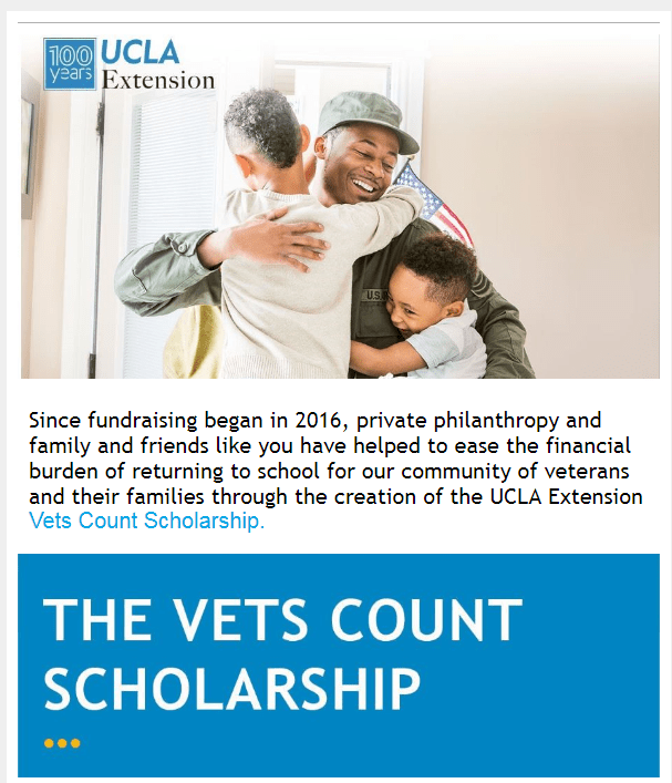 UCLA Extension The Vets Count Scholarship Double Your Impact This