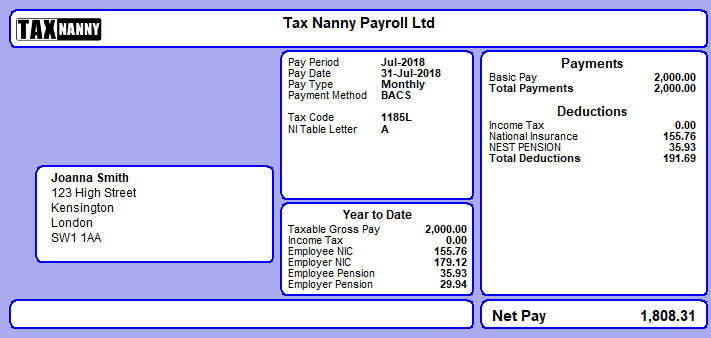 Tax Nanny Payroll Nanny PAYE & Nanny Pension Support