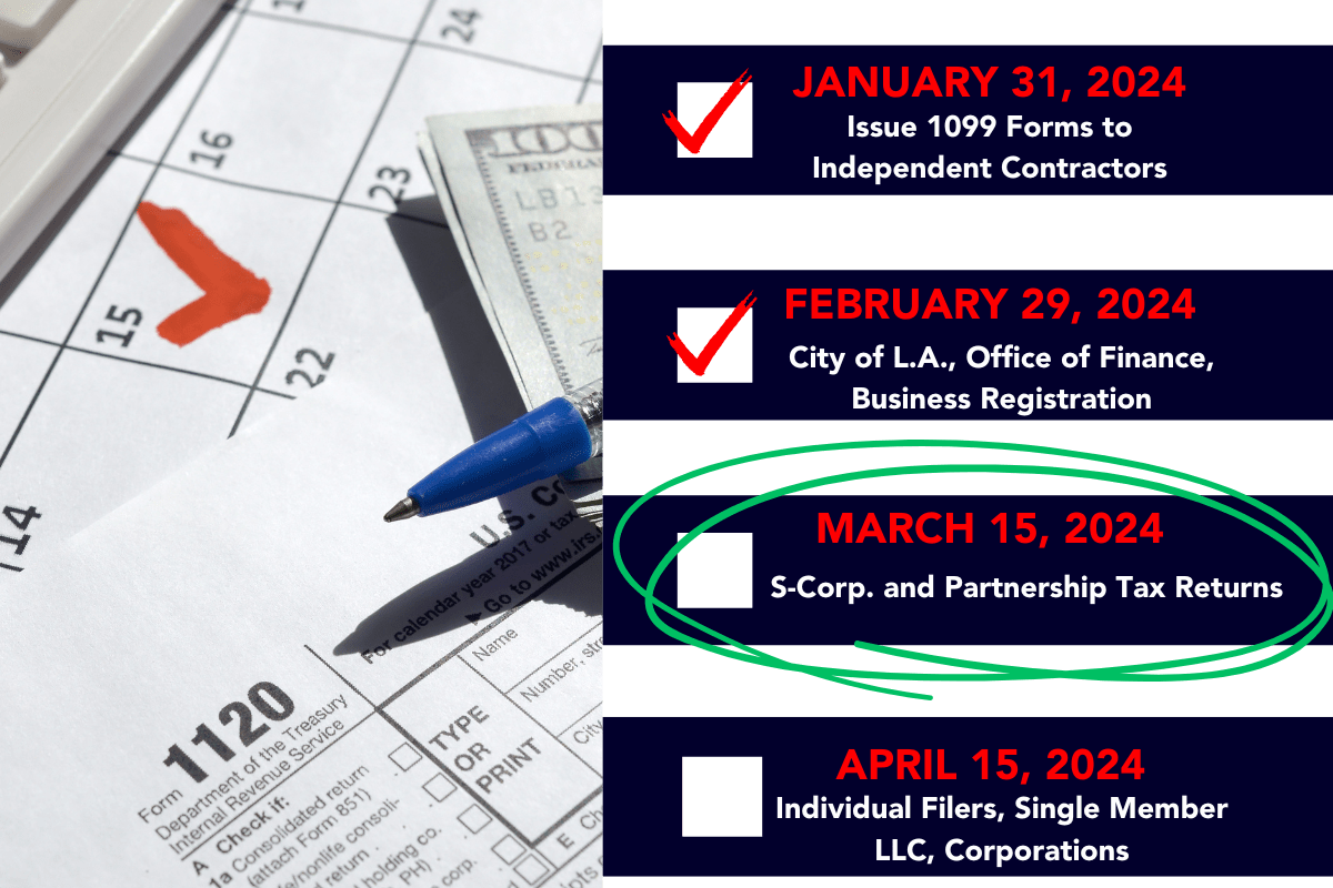 SCorp.s & Partnerships due March 15, 2024 Tax Plus