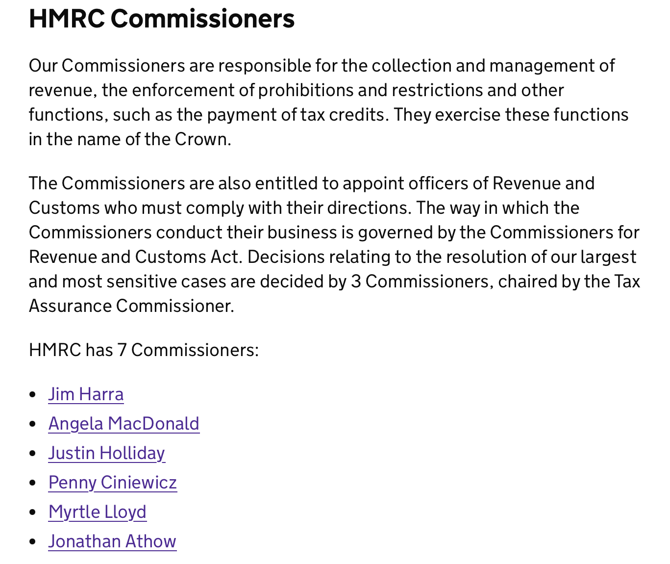Why are HMRC understating the number of Tax Commissioners by 14?