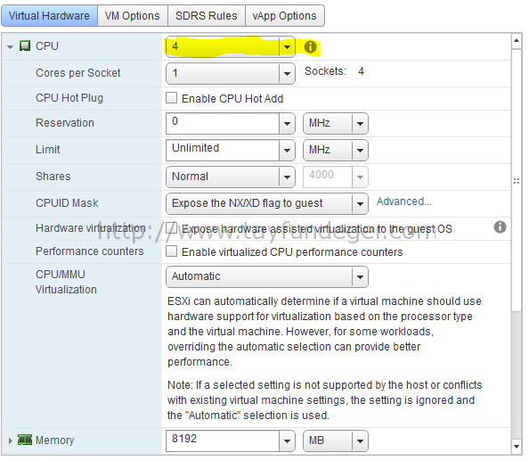 Microsoft Exchange Server Virtual Cores and Virtual Sockets VMware