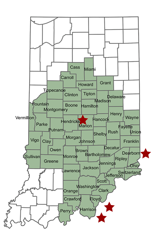Indiana Counties We Build In Taylor Homes