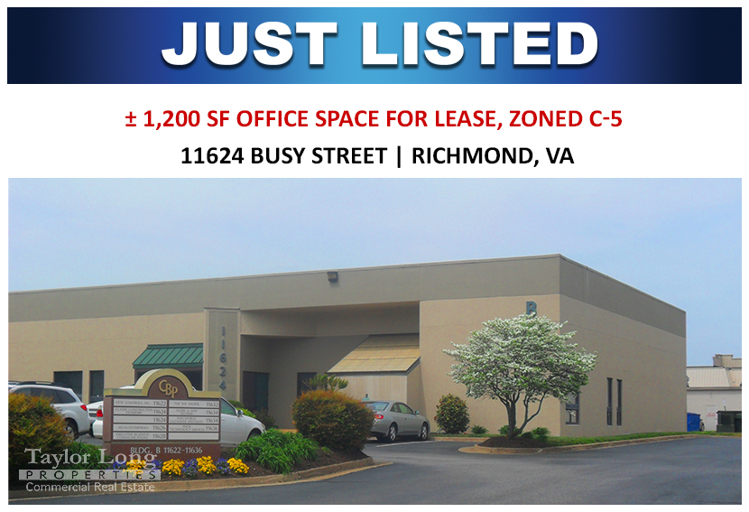 JUST LISTED ± 1,200 SF Office Space For Lease Richmond, VA Taylor