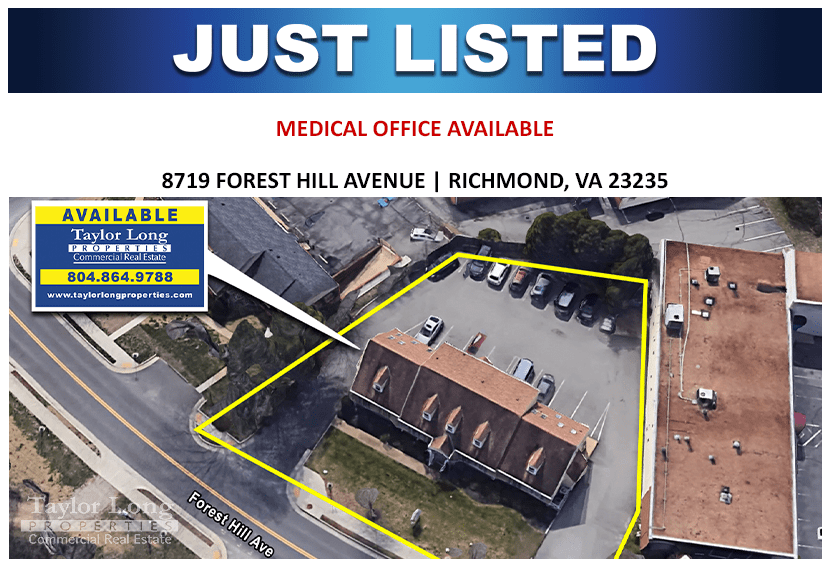JUST LISTED Medical Office Available 8719 Forest Hill Ave Richmond