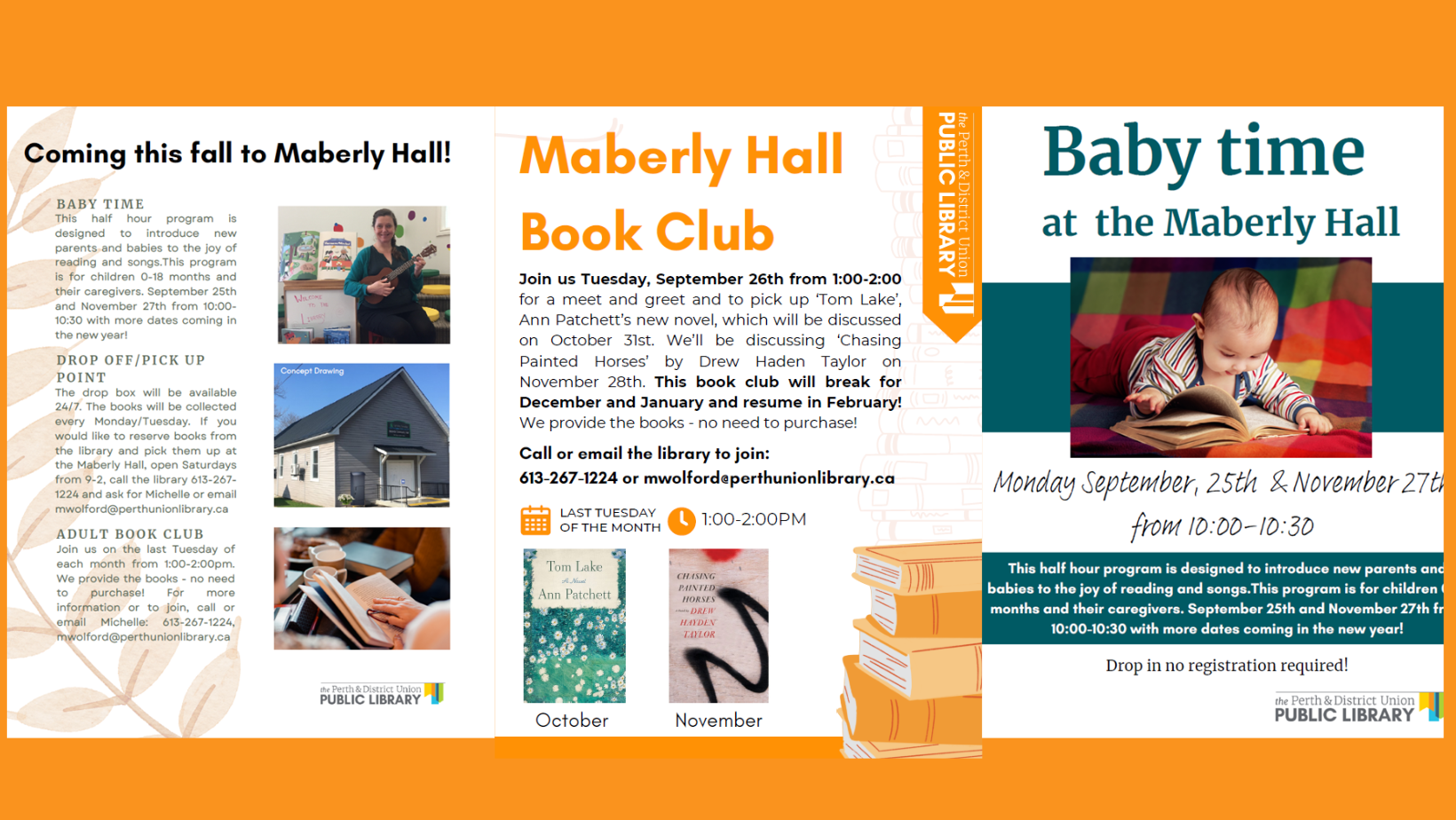 Coming this Fall to Maberly Hall! Tay Valley Township