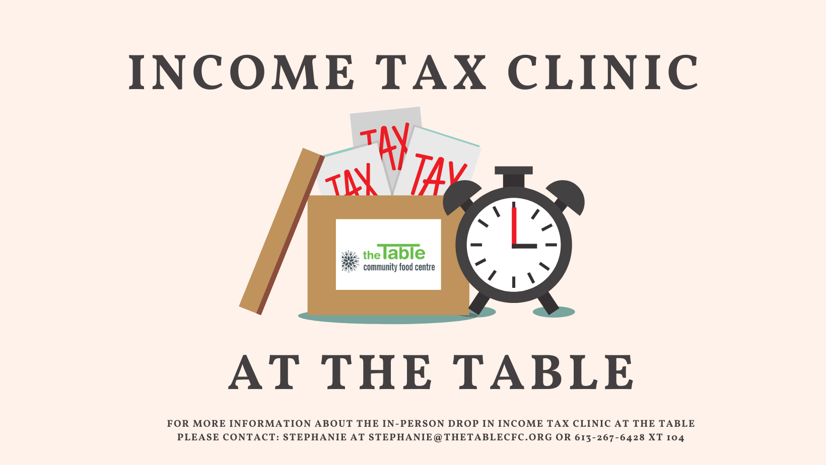 Tax Clinics at the Table! Tay Valley Township