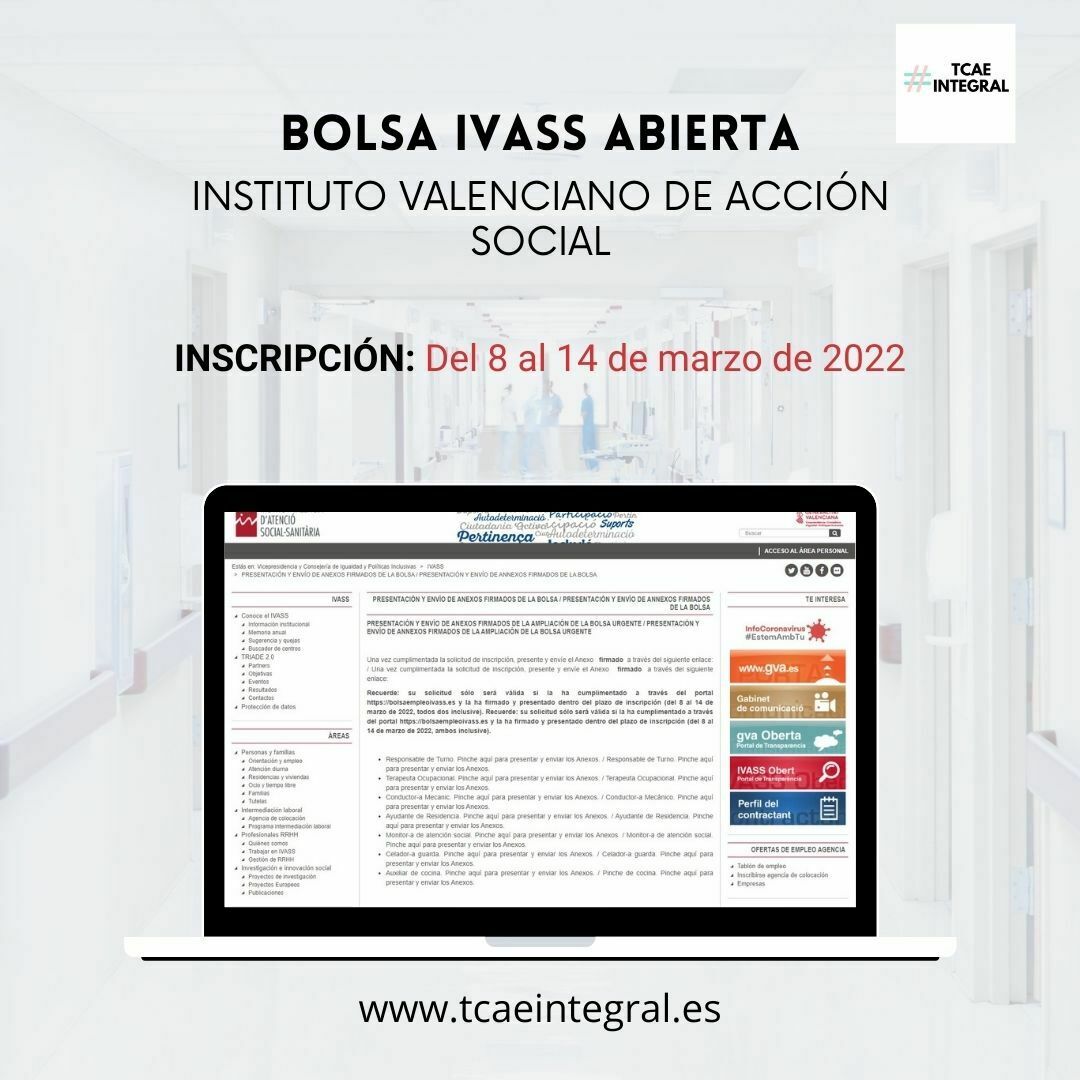 Fecha de Examen OPE TCAE C. Valenciana TCAE Integral