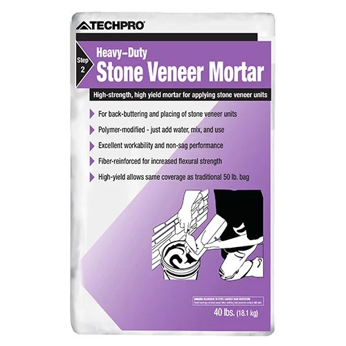 TechPro® HeavyDuty Stone Veneer Mortar TCC Materials