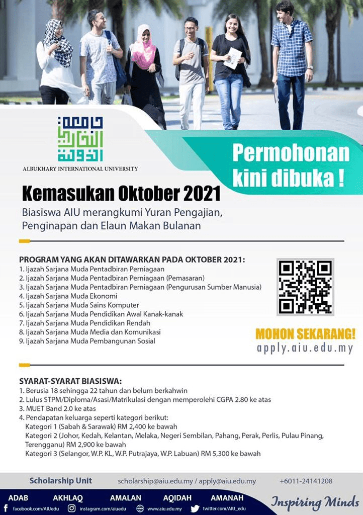 Permohonan Biasiswa Al Bukhary International TCER.MY