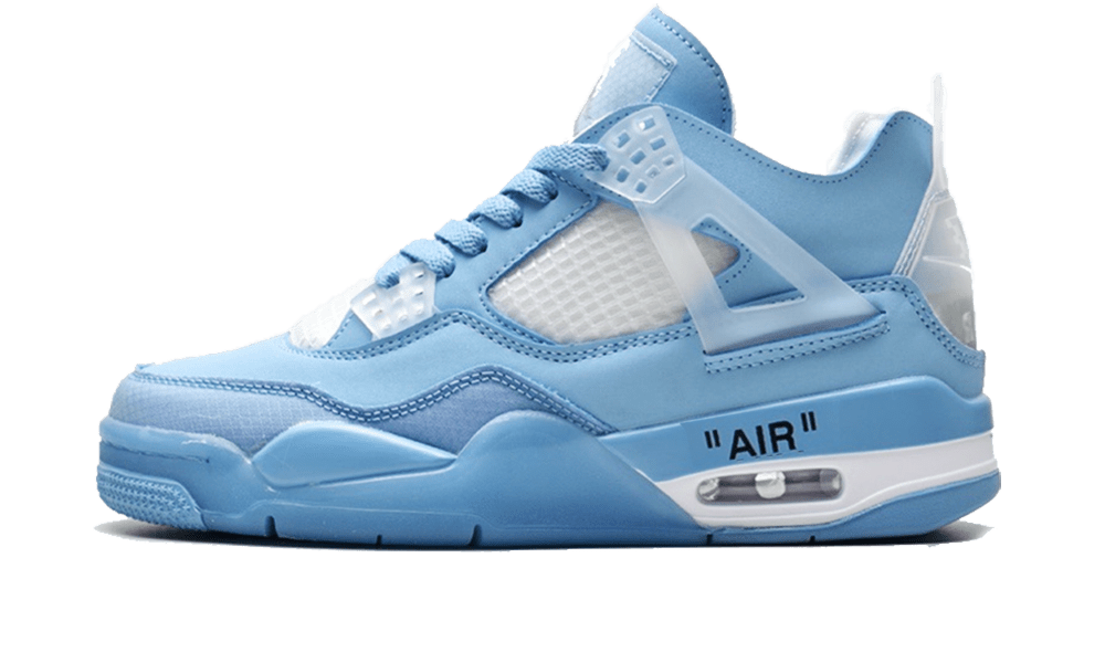 Tchooka Air Jordan 4 Retro OffWhite Blue