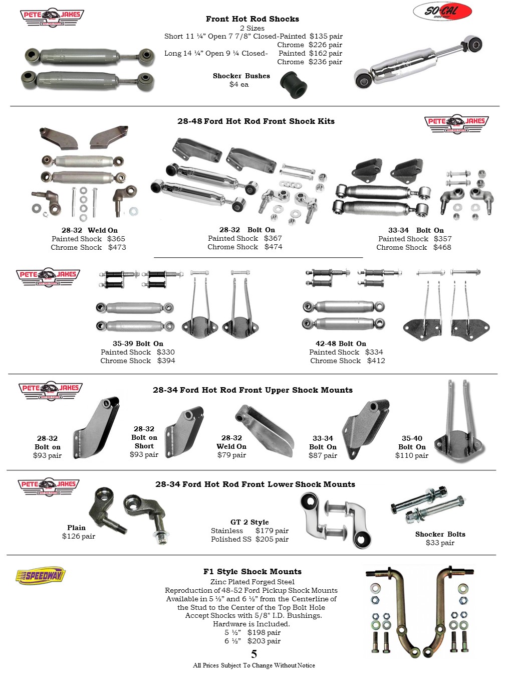 Car 4 Bar Kits, Dropped Axles, Stub Axles, Leaf Springs, Shackles
