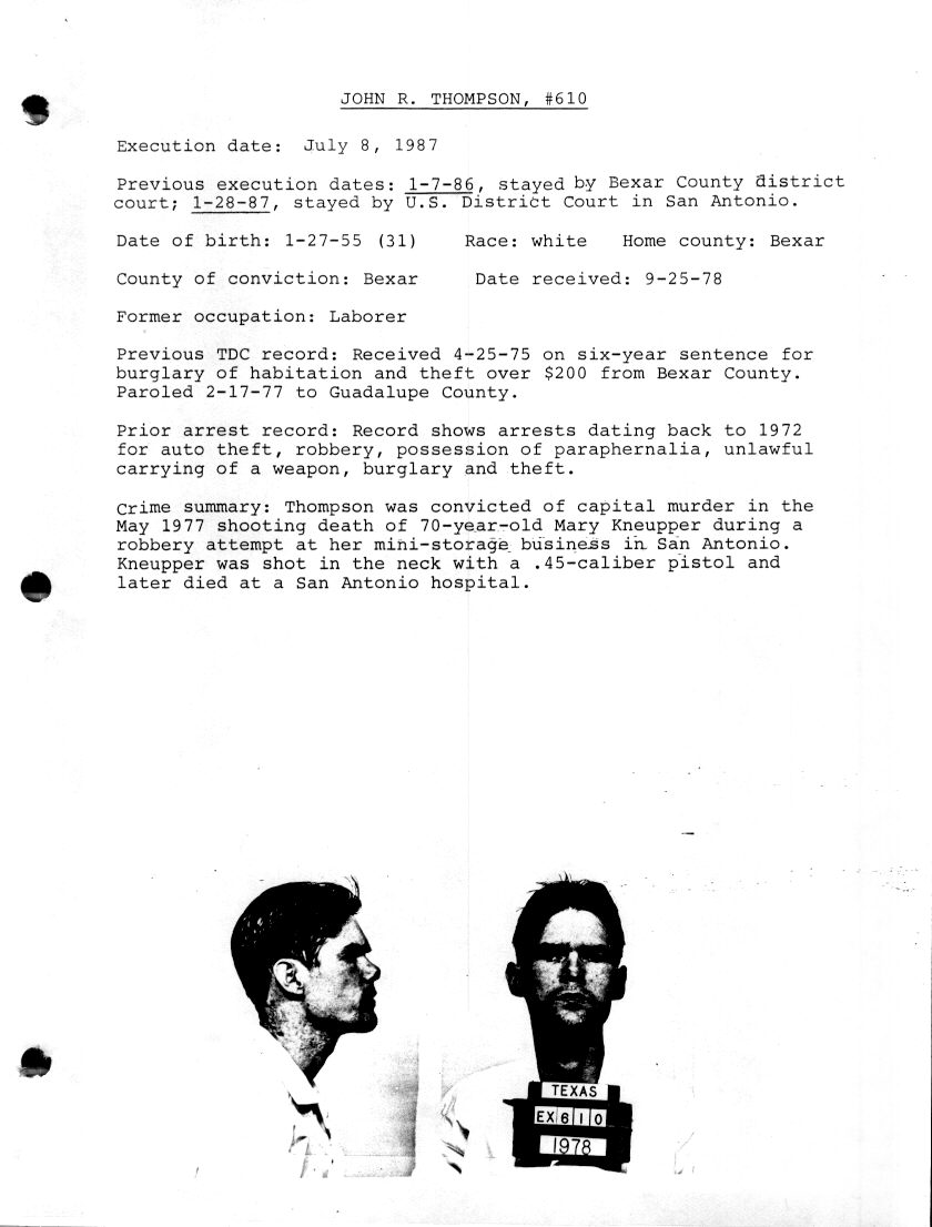 Death Row Information