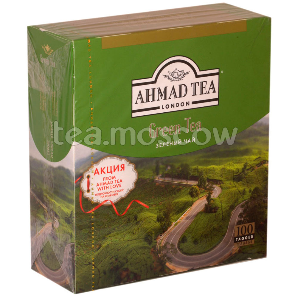 Чай Ahmad Green Tea в пакетиках купить Ахмад Зеленый чай