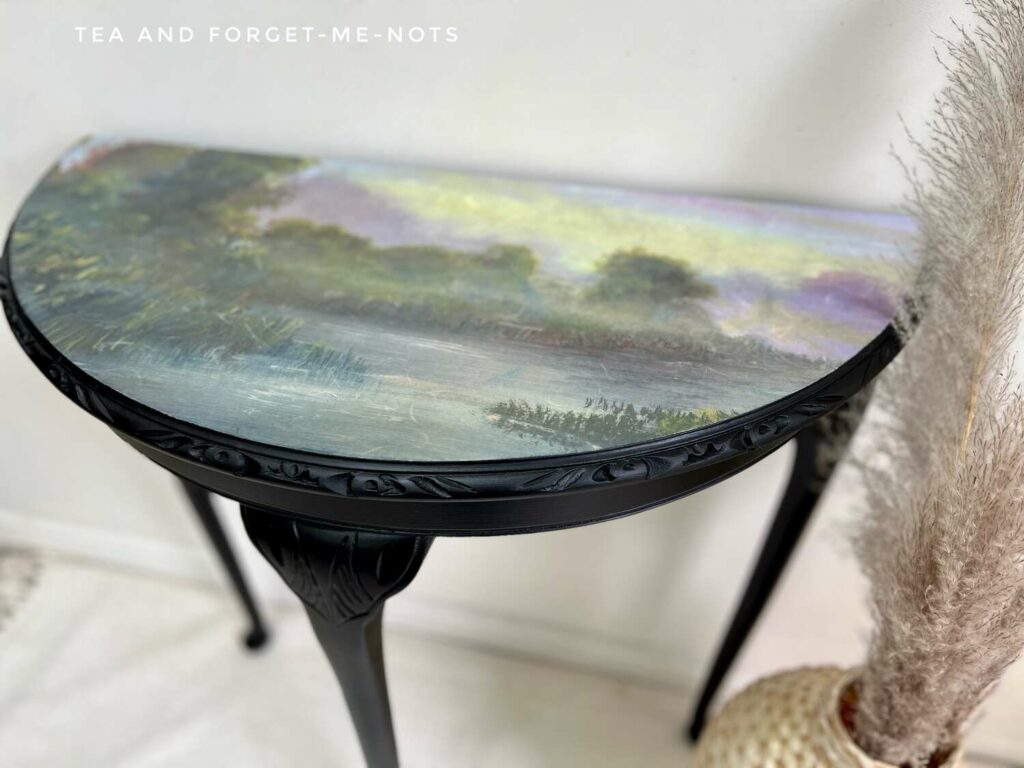 How To Paint a Table DIY Black Painted Furniture Tea and